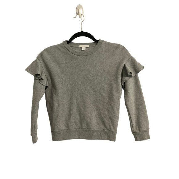 BURBERRY Girls Ruffle Sleeves Grey Sweatshirt sz. 8Y